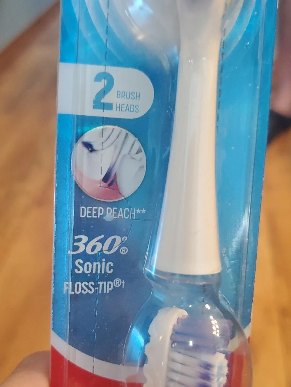 Colgate Replacement 360 Sonic Toothbrush Heads – White & Blue Bristles (2 Pack)
